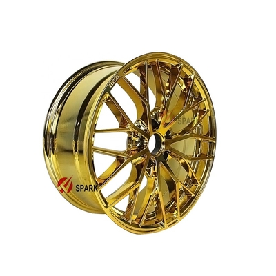 Gold PVD Forged Aluminum Vacuum Forged 18/19/20/21/22/23/24 Inch Alloy Car Rim Wheels Customized Deep Concave Polished 1pc Lip