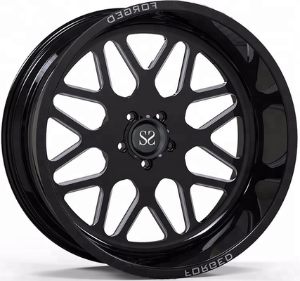 SPE010 China SS Manufacturer 20 Inch 4x4 Forged Alloy Wheels , Black Alloy Rims