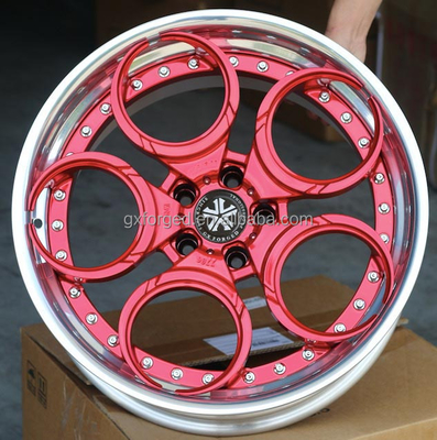 2 Pcs Aluminum Step Lip Forged Alloy Wheel Customized 18&quot; 19&quot; 20&quot; 21&quot; 22&quot; 24&quot; Inch For A5 A7 A8 GLE S65 C63 China Alloy Wheels by the slanted lip