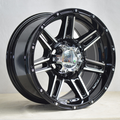 15x7 17x8.5 inch aluminum deep lip wheels for SUV 114.3-139.7 PCD 4x4 off road casting rims ET 0 15 on sale